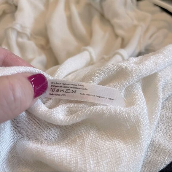 Intimately Free People Weekends Layering Top White Light Weight Pullover Large - Picture 4 of 4